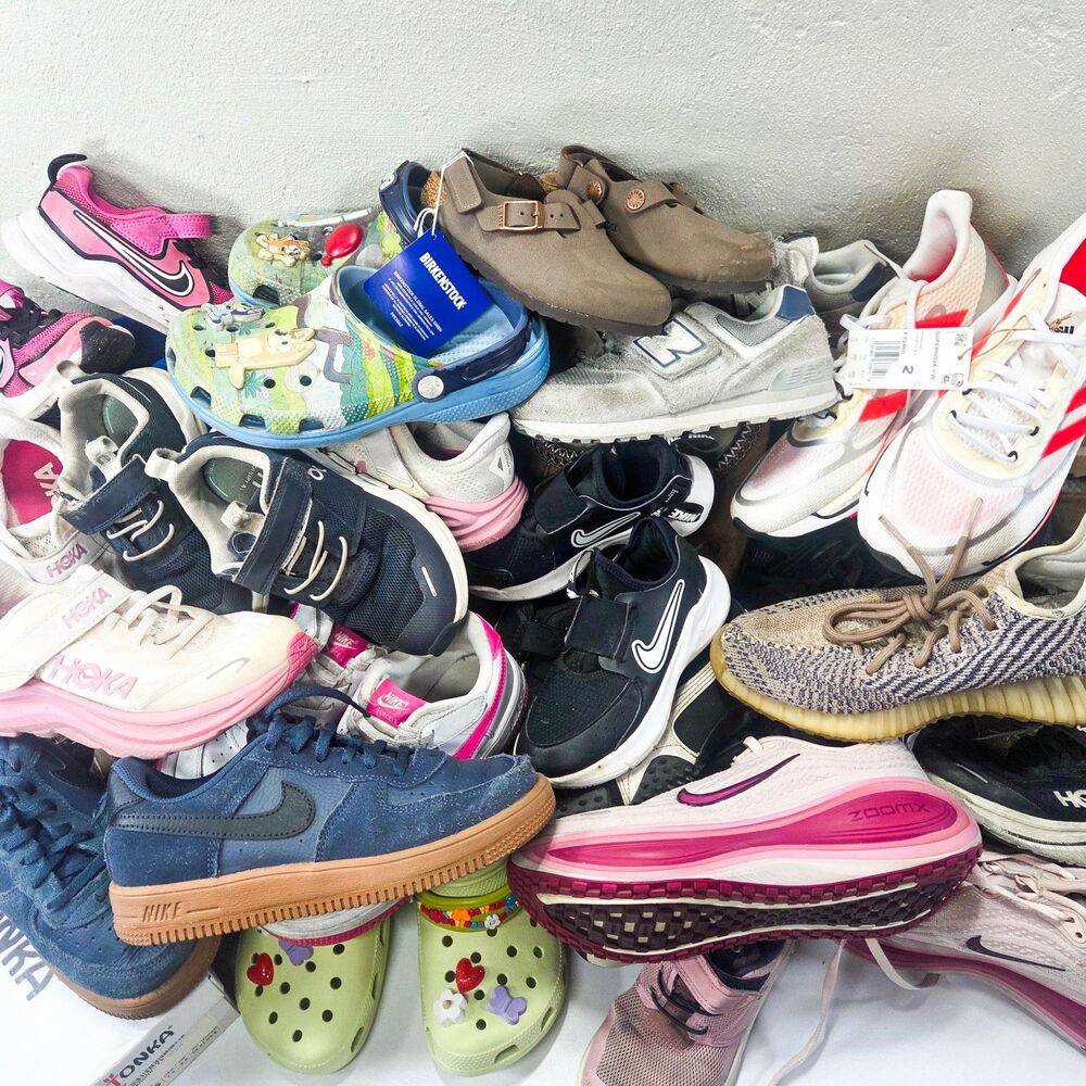 40 Pairs of Shoes Reseller Lot Nike HOKA Adidas New Balance Birkenstock On Cloud
